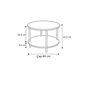 Yan Sehpa Ahşap Ayaklı Atlantik Çam Desenli Çevir Kur Kendin Kur Basit Kurulum