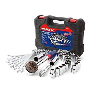Wp202528 3/8’’ Metrik/i̇nç 32 Parça Cr-v Profesyonel Lokma Ve Kombine Anahtar Takımı