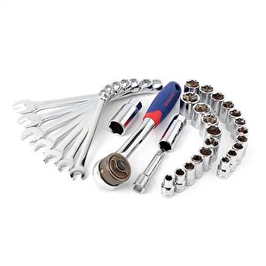 Wp202528 3/8’’ Metrik/i̇nç 32 Parça Cr-v Profesyonel Lokma Ve Kombine Anahtar Takımı