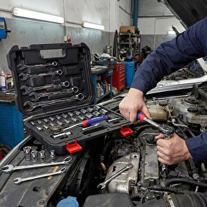 Workpro Wp202528 3/8’’ Metrik/i̇nç 32 Parça Cr-v Profesyonel Lokma Ve Kombine Anahtar Takımı