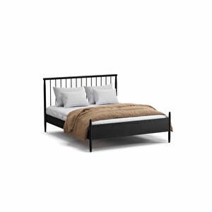 Marcin Siyah Karyola 160x200