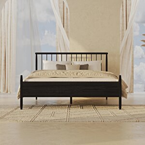 Marcin Siyah Karyola 160x200