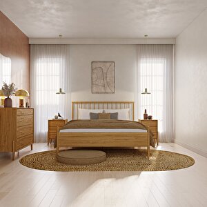 Marcin Meşe Karyola 160x200