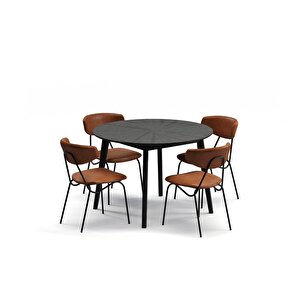 Rove Siyah Yemek Masası 110 Cm