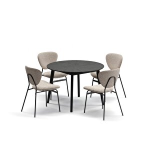 Rove Siyah Yemek Masası 110 Cm