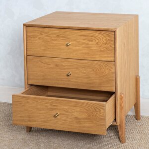 Fil Meşe Şifonyer 3 Çekmeceli Ahşap