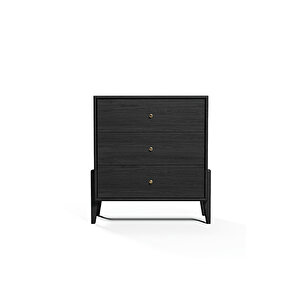 Fil Siyah Şifonyer 3 Çekmeceli