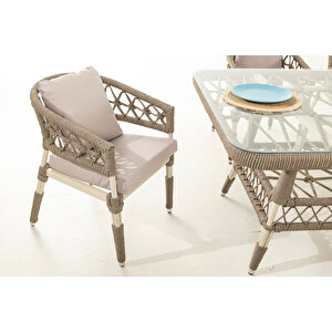 Rope Bahçe Balkon Masa Takimi 8 Ki̇şi̇li̇k