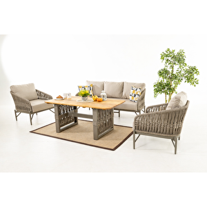 Orlando Bahçe Balkon Oturma Grubu 3+1+1+masa