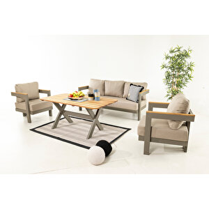 Terra Bahçe Balkon Oturma Grubu 3+1+1+masa