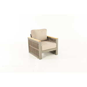 Alex Alüminyum Bahçe Balkon Oturma Grubu Cappucino