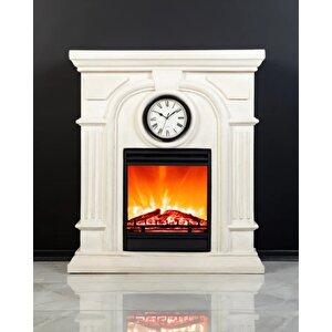 Dlc London Poliston Gerçek Saat Dekorlu 1800w Elektrikli Şömine