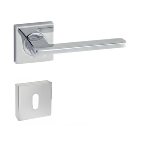 Doğanlar Pera Lüx Kare Rozetli Kapı Kolu Krom Oda