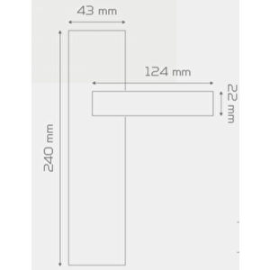 Hira Konak Bilge Mat Siyah Kapı Kolu Alüminyum Oda