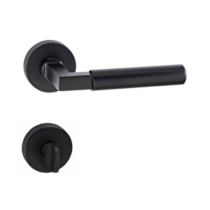 Doğanlar Bs Lüx Rozetli Wc Kapı Kolu Mat Siyah