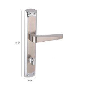 Arpat Rosa Grand Lüx Alüminyum Kapı Kolu Krom Saten Wc