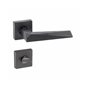 Doğanlar Konsept Prizma Lüx Kare Rozetli Kapı Kolu Antrasit Wc