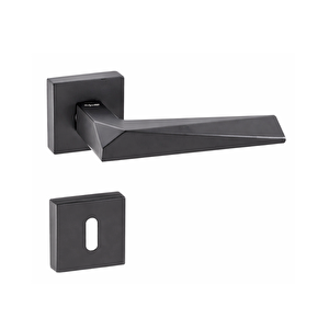 Doğanlar Konsept Prizma Lüx Kare Rozetli Kapı Kolu Antrasit Oda