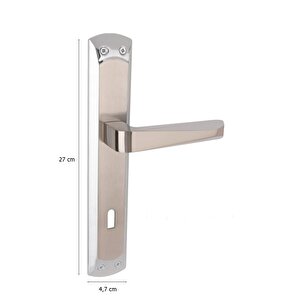 Arpat Rosa Grand Lüx Alüminyum Kapı Kolu Krom Saten Oda