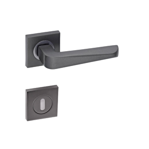 Arpat Rosa Kare Rozetli Kapı Kolu Süper Füme ( Antrasit ) Oda