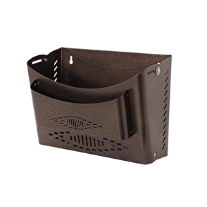 Akşan Metal Apartman Site Gazetelik İlan Posta Kutusu Kahverengi