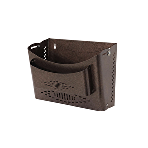 Akşan Metal Apartman Site Gazetelik İlan Posta Kutusu Kahverengi