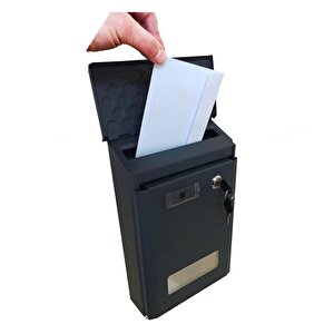 Akşan Metal Çatılı İlan Posta Kutusu Dış Mekan Antrasit