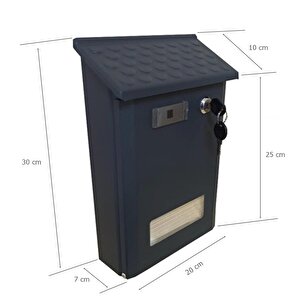 Akşan Metal Çatılı İlan Posta Kutusu Dış Mekan Antrasit