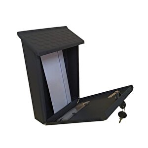 Akşan Metal Çatılı İlan Posta Kutusu Dış Mekan Antrasit