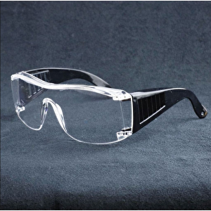 1 Adet İş Güvenlik Gözlüğü Lazer Uv Laboratuvar Laborant Koruyucu Kaynak Toz Korumalı Gözlük Şeffaf