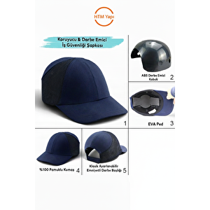 Kali̇te Hafif İş Güvenlik Darbe Koruyucu Koruma Baş Şapkası Bareti Unisex Kamuflaj Beyzbol Tarzı Kask Şapka