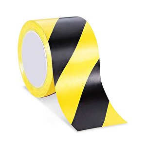 Zemin Yer İşaretleme Güvenlik Bandı Sarı Siyah 50 Mm X 30 Mt