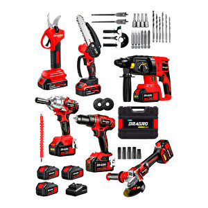Professional 6 Lı Set 21v Darbeli Hilti Taşlama Testere Makas Matkap Vidalama Somun Sıkma