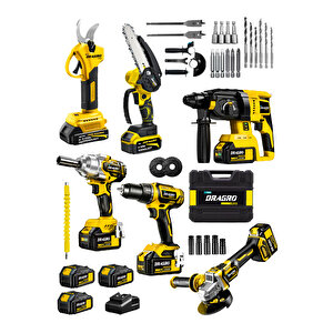 Professional 6 Lı Set 21v Darbeli Hilti Taşlama Testere Makas Matkap Vidalama Somun Sıkma
