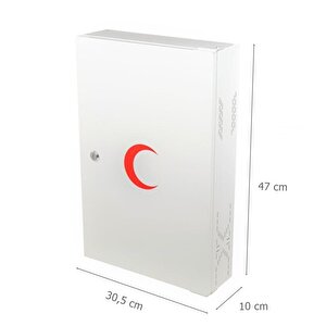 Akşan Metal Kilitli Kapaklı İlk Yardım Ecza Dolabı Beyaz Kod : 416