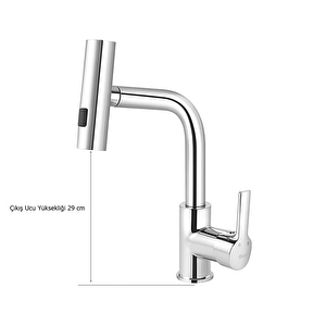 Smart Spiralli Mutfak Evye Eviye Bataryası Krom