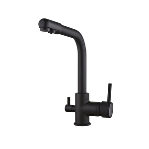 Nirvana Serisi Arıtmalı Mutfak Evye Bataryası Siyah