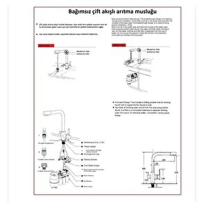 Nirvana Serisi Arıtmalı Mutfak Evye Bataryası Siyah
