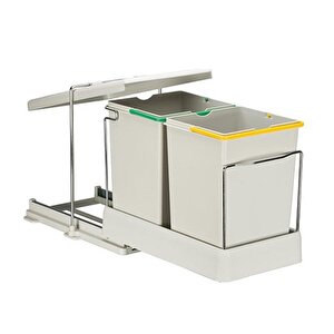 Pelikan 21550 Raylı Dolap İçi Çöp Kovası 14 + 14 Lt ( Çift Kovalı )