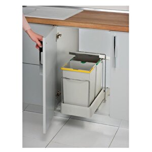 Pelikan 21550 Raylı Dolap İçi Çöp Kovası 14 + 14 Lt ( Çift Kovalı )