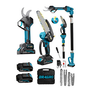 50mm Dijital Göstergeli Budama Makası Otomatik Yağlama Kömürsüz Testere Teleskobik Kol