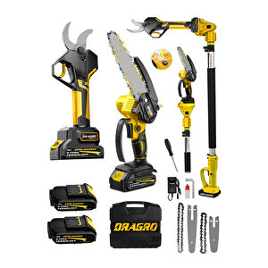 50mm Dijital Göstergeli Budama Makası Otomatik Yağlama Kömürsüz Testere Teleskobik Kol