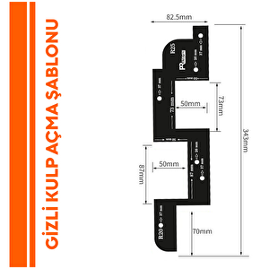 Pratikmen Gizli Kulp Açma Şablonu Metal