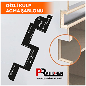 Pratikmen Gizli Kulp Açma Şablonu Metal