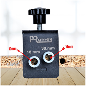 Pratikmen Bas Aç 18 Ve 30 Mm Orta Merkez Delik Delme Aparatı