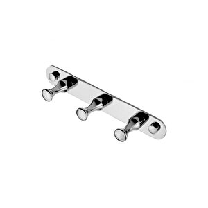 Ruby Banyo Askısı 3 Lü Askılık Bornozluk Paslanmaz Krom