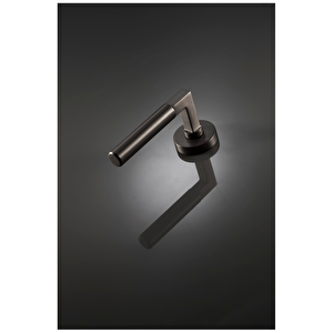 Doğanlar Bs Lüx Rozetli Oda Kapı Kolu Mat Siyah