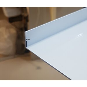 2 Adet - Kapı Altı Koruması Beyaz - Alaminyum