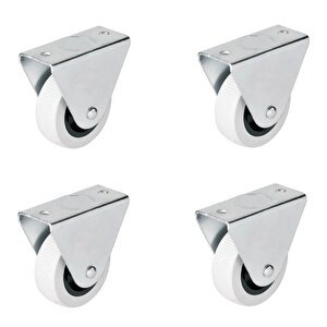 4 Adet Hts Sabit Tablalı Mobilya Tekeri Tekerlek Çap : 50 Mm Kod : 105