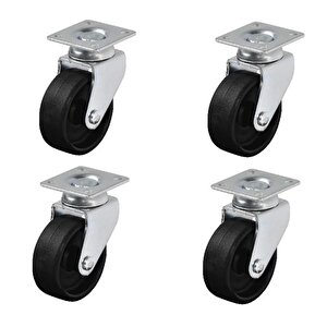 4 Adet Hts Döner Tablalı Mobilya Tekeri Tekerlek Çap : 49 Mm Kod : 311